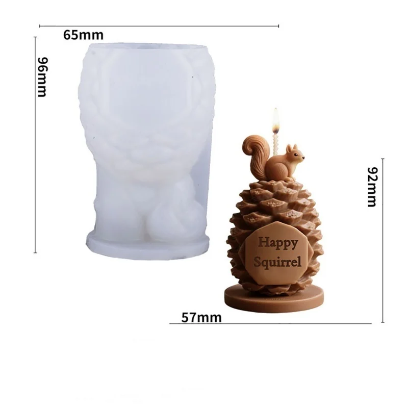 3D Silicone Mold Christmas DIY Pinecone Gift Box For Handmade Aromatherapy Candle Xmas Festival Atmosphere Craft Decor 5