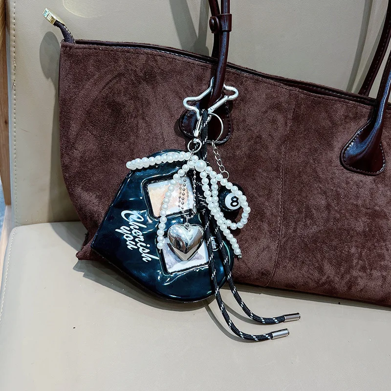 مجموعة بطاقات الحب الكبيرة معلقة الديكور فراشة عقدة المفاتيح النسيج شنقا حقيبة عصرية قلادة الصورة قابلة للاستبدال #6