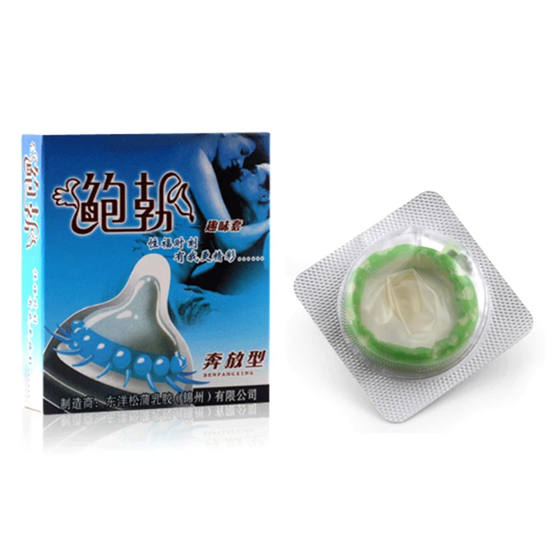 Ultra-Thin Lubricated Condoms Large Particles Ribbed Dotted Granular Passionate Contracepation Sex Toys for Men Penis Sleeves