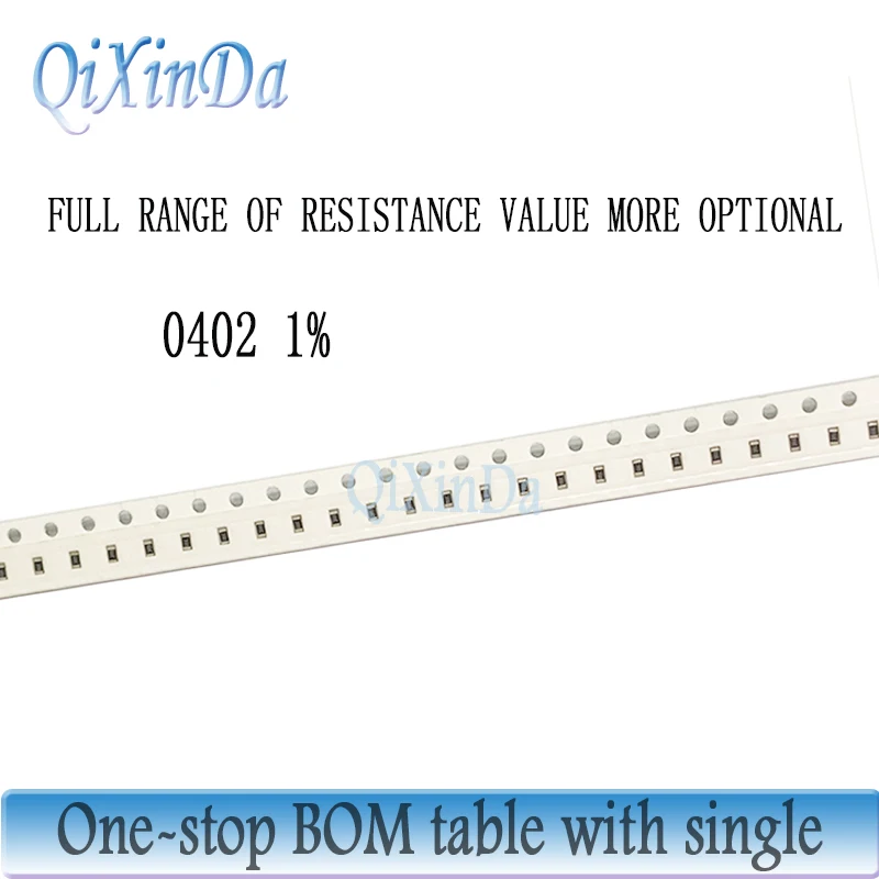 500 buah 0402 SMD 1% Resistor 0R-10M 0.1R 0.15R 0.33R 1R 3.9R 10R 27R 43R 1K 10K 56K 82K 100K 220K 470K 820K 1M 4.7M 6.2M 9.1M