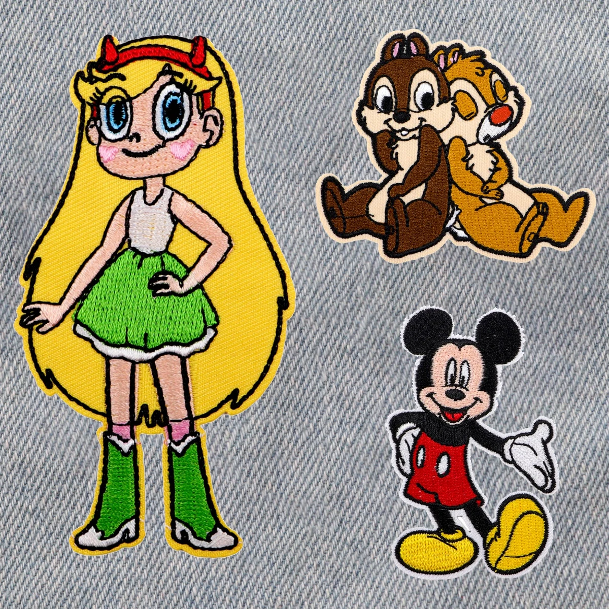 

Princess Embroidered Patches for Clothing Iron on Patches Appliques Cartoon Animal DIY Clothes Thermoadhesive Stickers