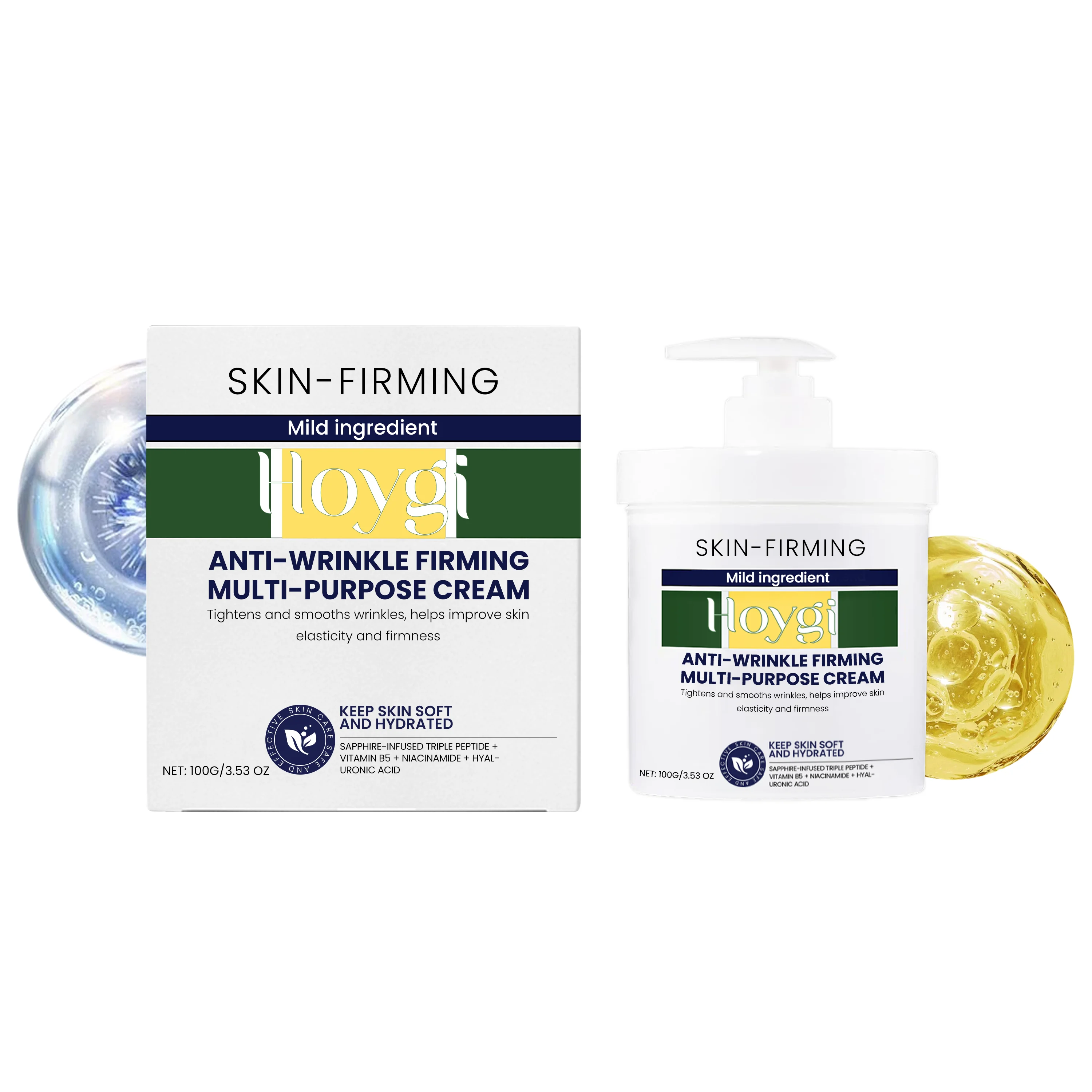 

"Anti-Wrinkle Firming Cream with Triple Peptide, Niacinamide & Hyaluronic Acid – 100g