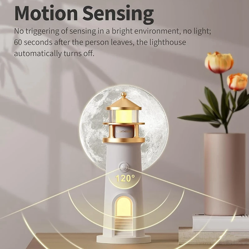 منارة إسقاط القمر، مستشعر حركة لاسلكي محمول، هدية عيد ميلاد للأطفال، الأطفال، الهدايا، غرفة النوم، الحضانة، الديكور #5