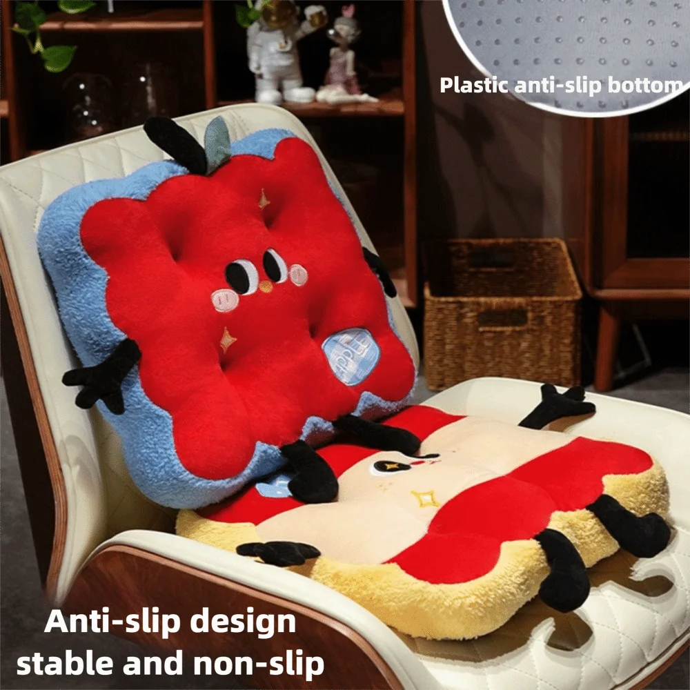 

Cute Extra Thick Apple Throw Cushion Soft Velvet Comfortable Chair Cushion Plush Cartoon Cushion Bay Window