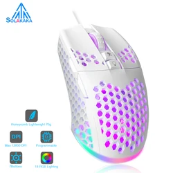 SOLAKAKA-Souris de jeu ergonomique SM900, 12800 ug I, programmable, pour Macbook et PC