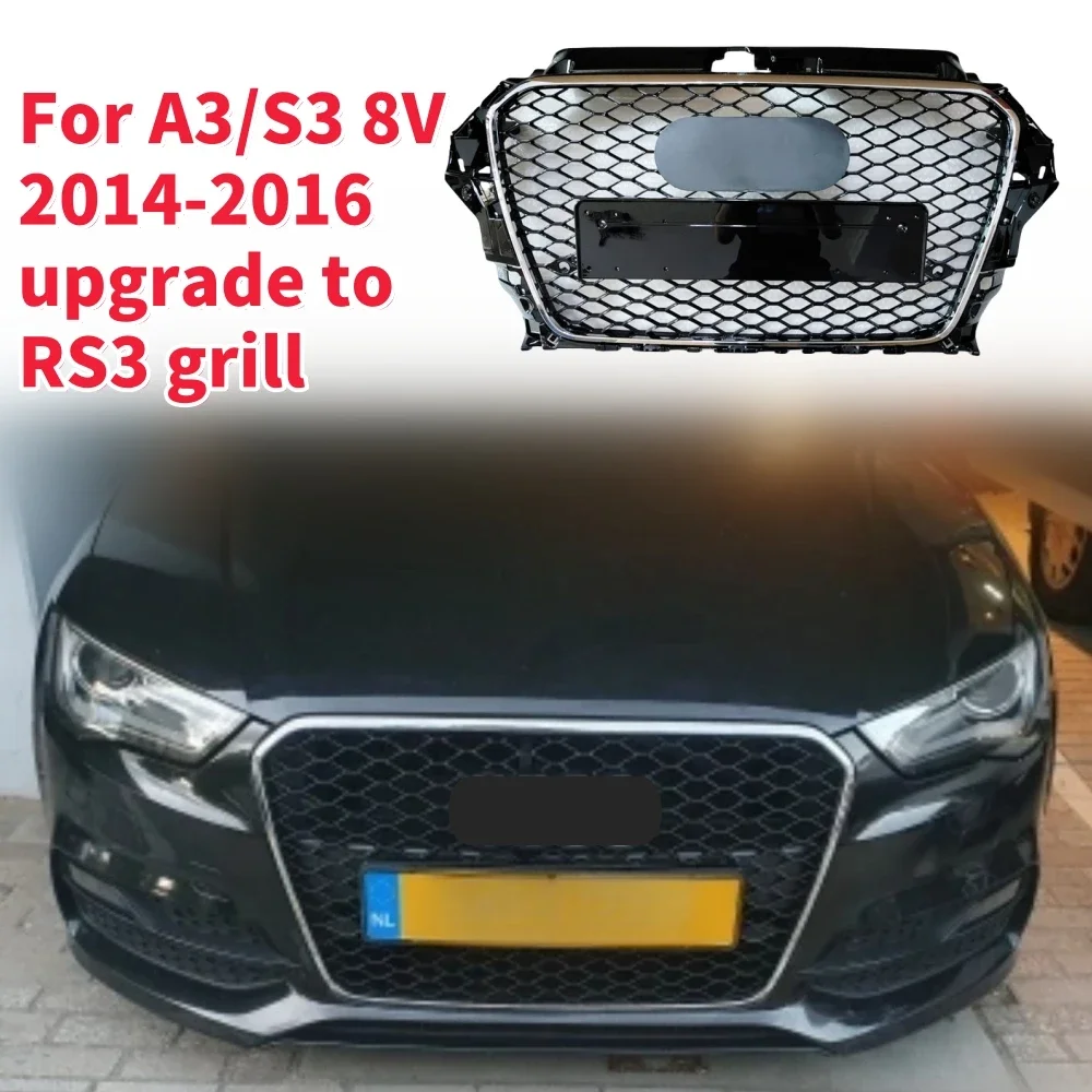 

Racing Grills Front Hood Grille Car Front Bumper Grill Center Grille for RS3 Grill for A3/S3 8V 2014-2016