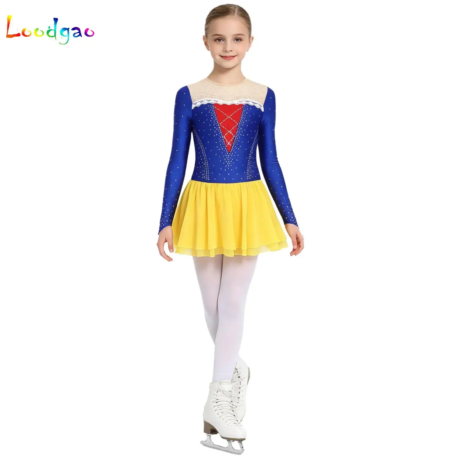 

Gorgeous Princess Ballerina Tutu Leotard Dress for Big Girls Elegant Kid Ballet Practice Clothing Children's Dance Party Costume