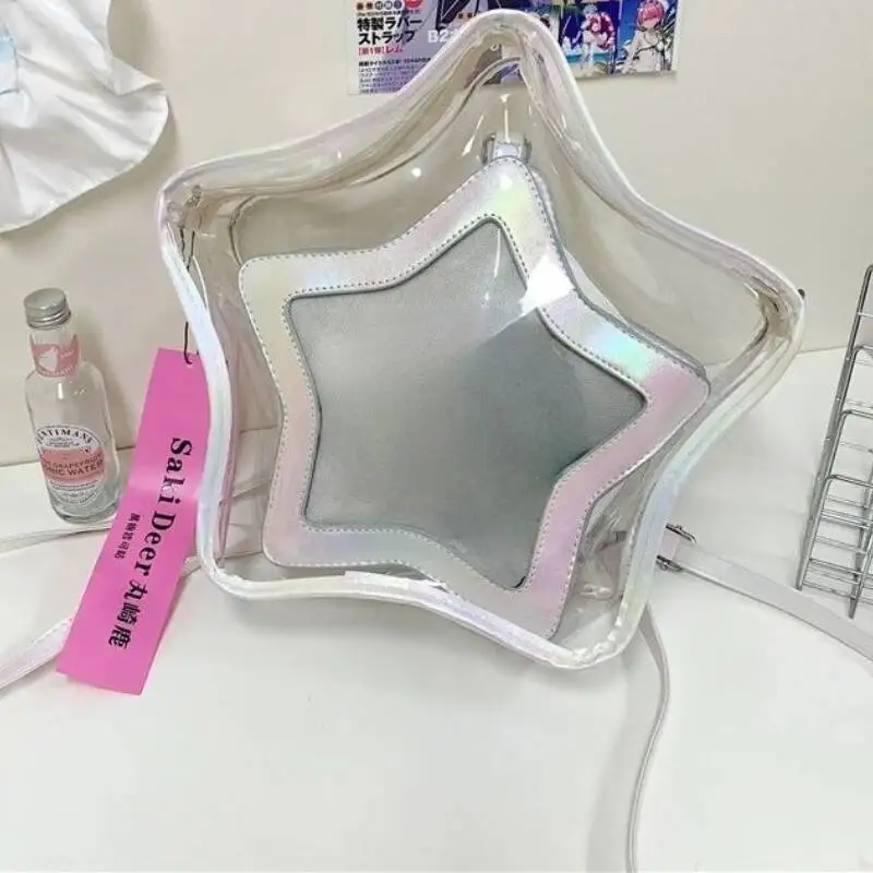 Design Ins Transparent Star Ita Bag Fashion Casual Travel Backpacks Y2k Aesthetic All Match Chic Shoulder Crossbody Bags