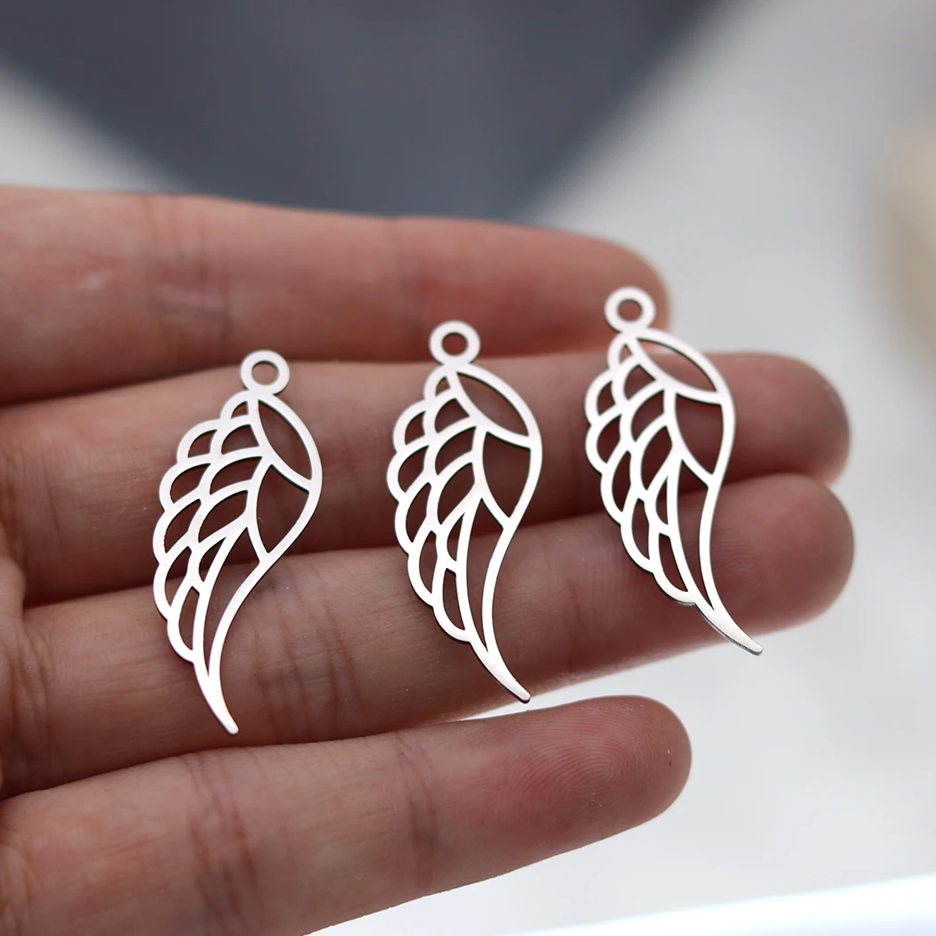3pcs Various Leaves Charms DIY Tassels Earring for Women Jewelry Making Stainless Steel Pendant Feather Art Line Leaf Accessorie