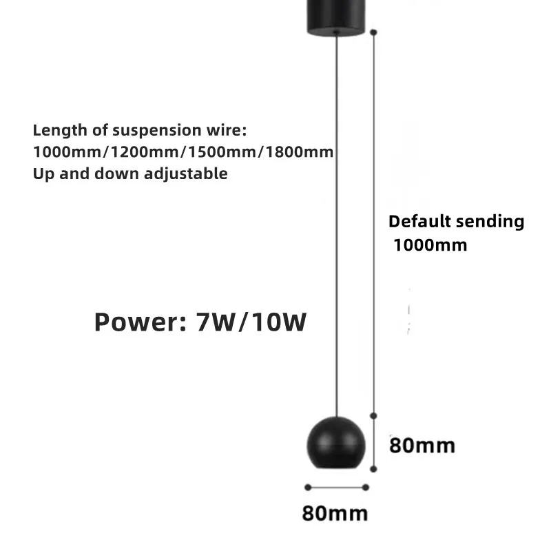Modern Simple ball Pendant lights Nordic hanging ceiling lamps for Cafe Bar Decor Black/White Pendant Hanging Lamp