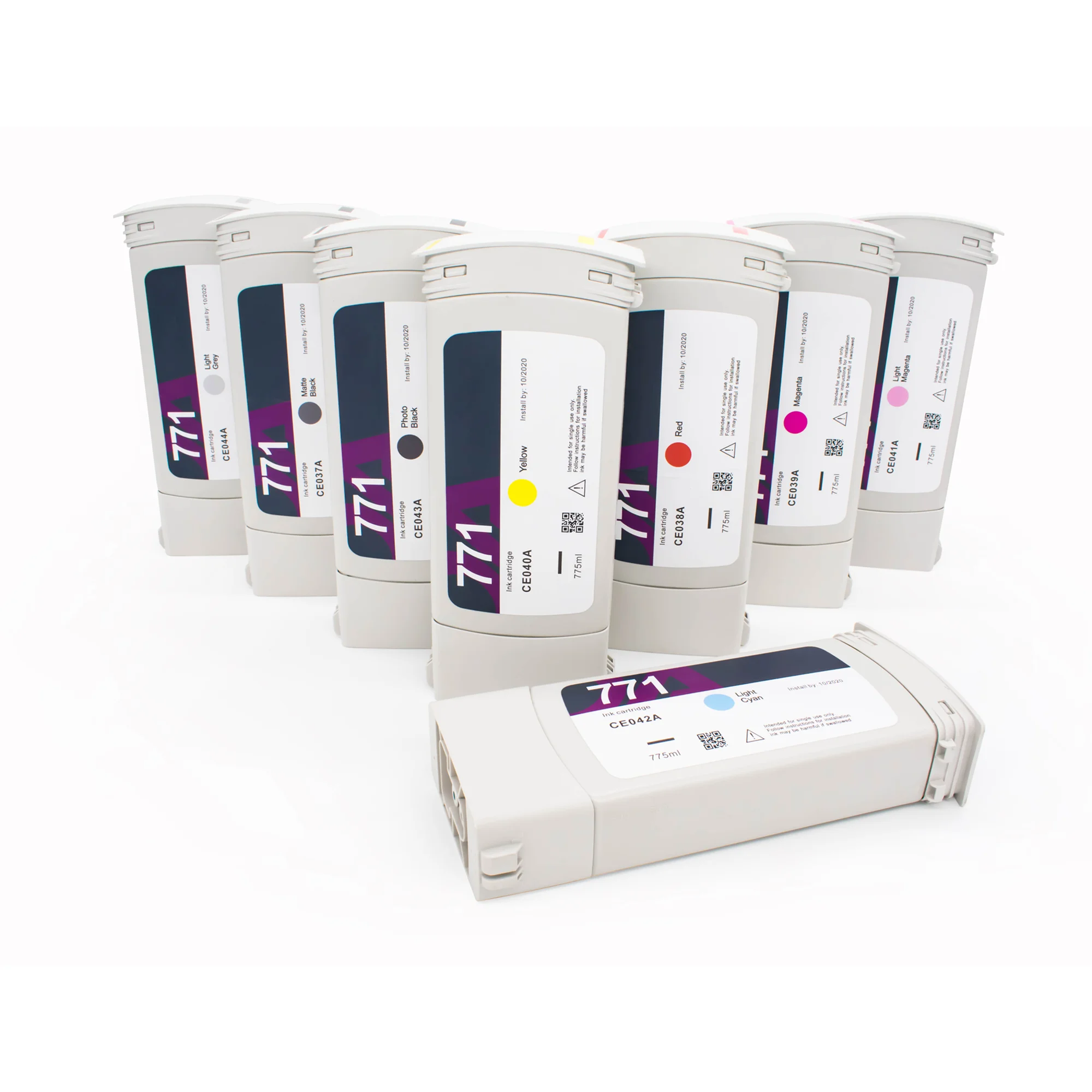 [1x HP771 Inkjet] Original Remanufactured Ink Cartridge 775ML CE037A Available For HP DesignJet Z6200 Z6600 Z6800 Z6810 Z9000