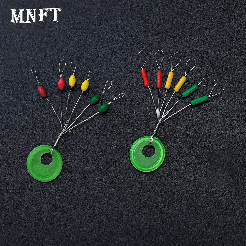 600Pcs/100Groups Fishing Rubber Space Beans Stoppers, Oval & Cylindrical Silicone Colorful Bobber Float Stops 6Pcs Per Group