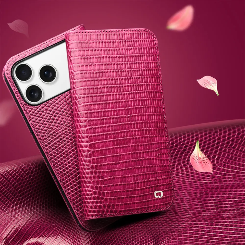 

Чехол-книжка из натуральной яловой кожи крокодила для iPhone 17 Pro Max 17 Air 17, чехол с карманом для карт