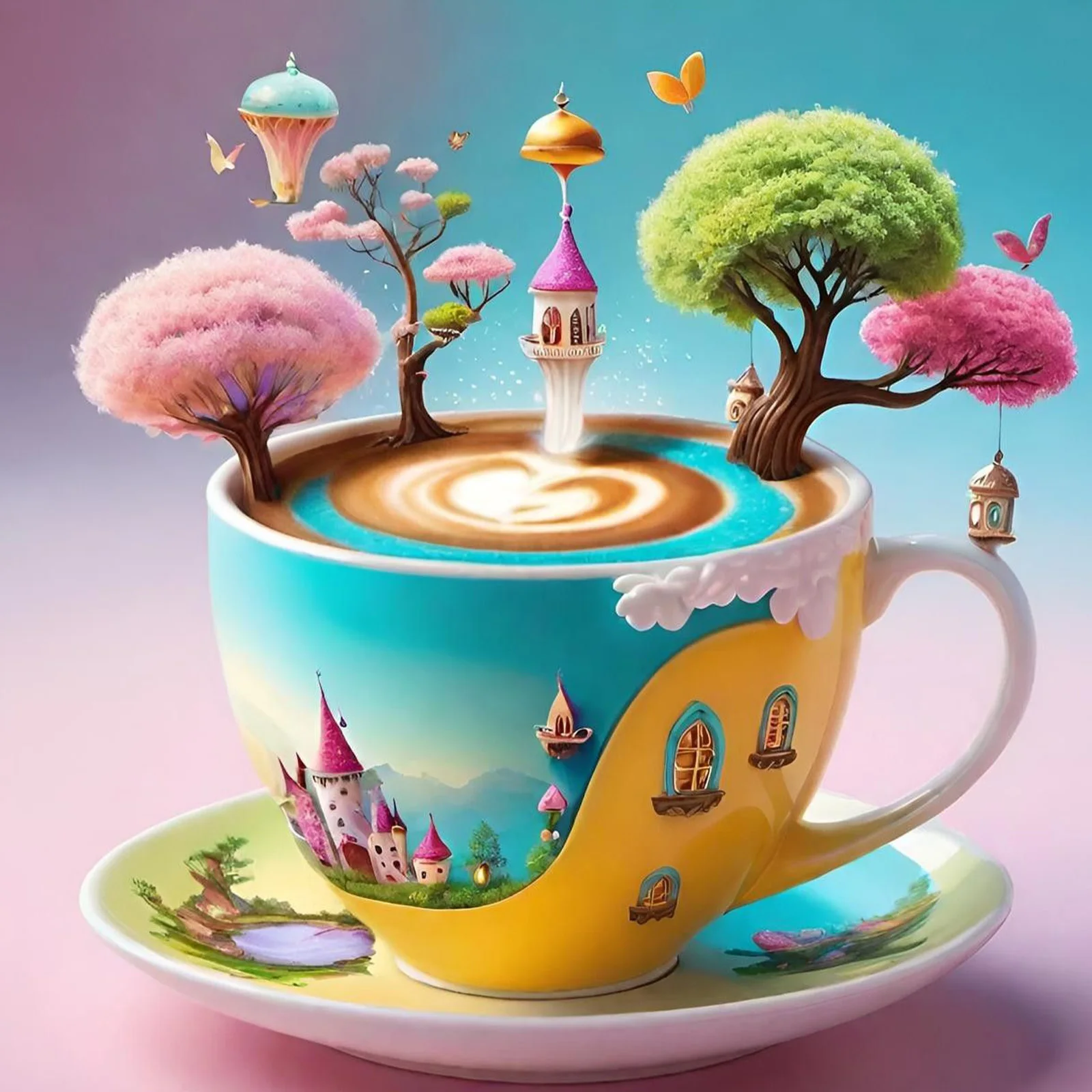 5D coffee Diamond Painting Kit – Easy DIY Round Gem Art, Engaging Craft, 40 * 40cm/15.75 * 15.75in Home Decor