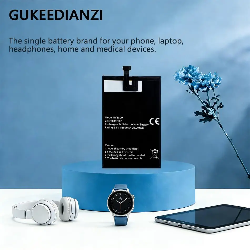 

Высокоемкостная надежная батарея для мобильного телефона Blackview BV5800 Pro, 5580 мАч