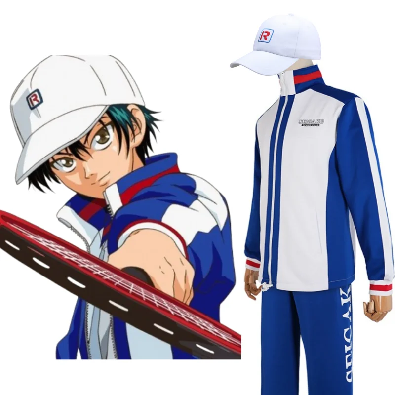 Anime The Prince of Tennis Ryoma Echizen Cosplay Costumes Tezuka SEIGAKU TENNISCLUB School Uniform Mens Halloween Party Costume