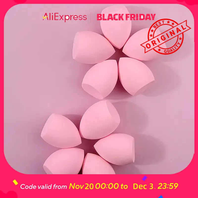 ​10-Count Waterdrop Makeup Sponges - Teardrop Shape for Perfect Blending - Soft & Bouncy Texture