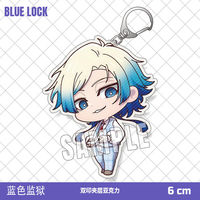 Michael Kaiser Girls Anime KeyChain Women Blue Lock Key Chain for Men Key Ring Acrylic Car Party Pendant Japan Cos Girls Gift