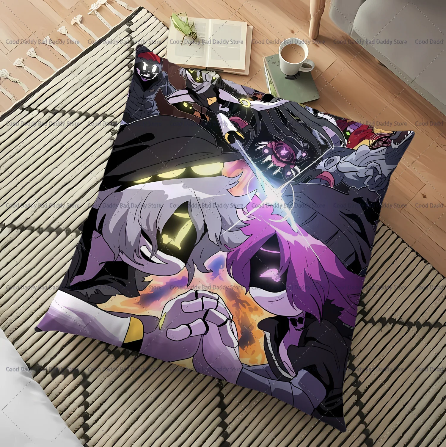 Murder Drones Robot Cartoon Cushion Cover Anime Printed Square Pillow Case Polyester Pillowslip for Sofa Bed Living Room Decor