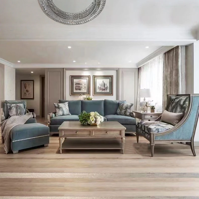 

Американский диван в стиле Light Luxury, художественный, в стиле Мори, современный, простой, тканевый, французский диван, комбинированная мебель для гостиной