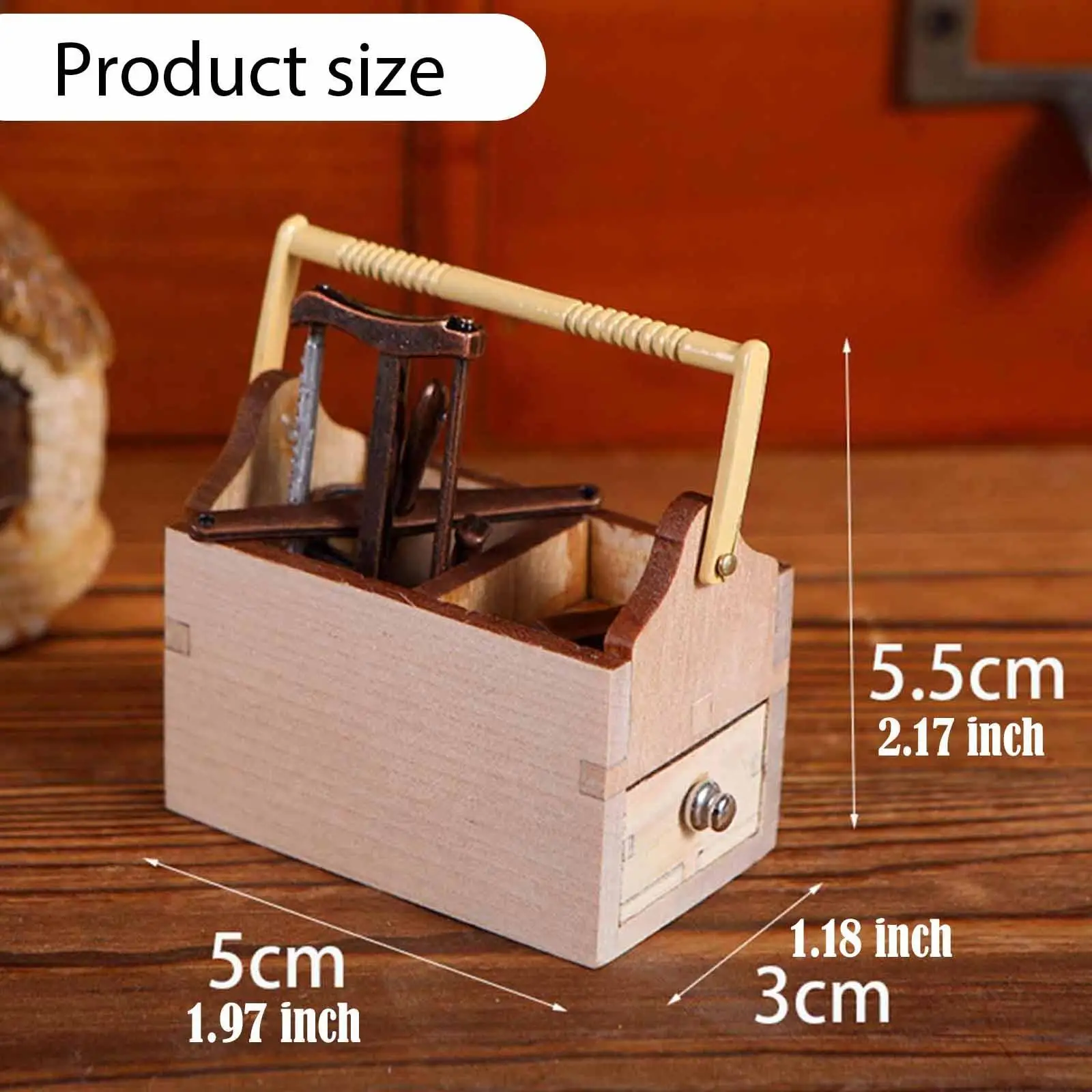 Caja de herramientas para casa de muñecas, modelo de escena en miniatura, caja de herramientas en miniatura, accesorios para fotos de niños, colecciones DIY 1:12, accesorios para casa de muñecas