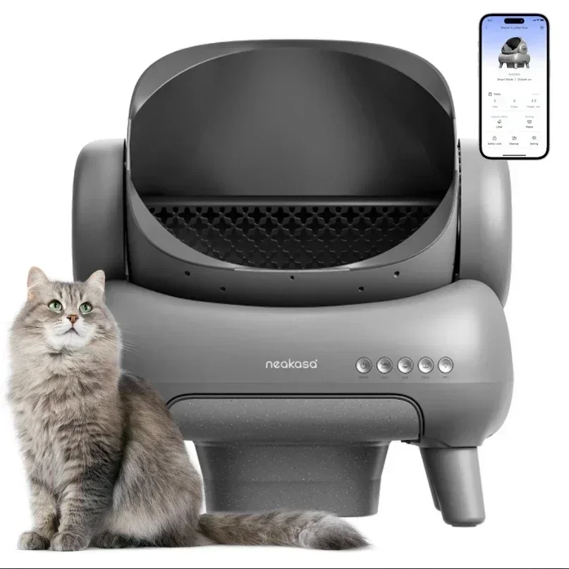 Neakasa M1 Open-Top Self Cleaning Cat Litter Box, Automatic Cat Litter Box with APP Control Odor-Free Waste Disposal