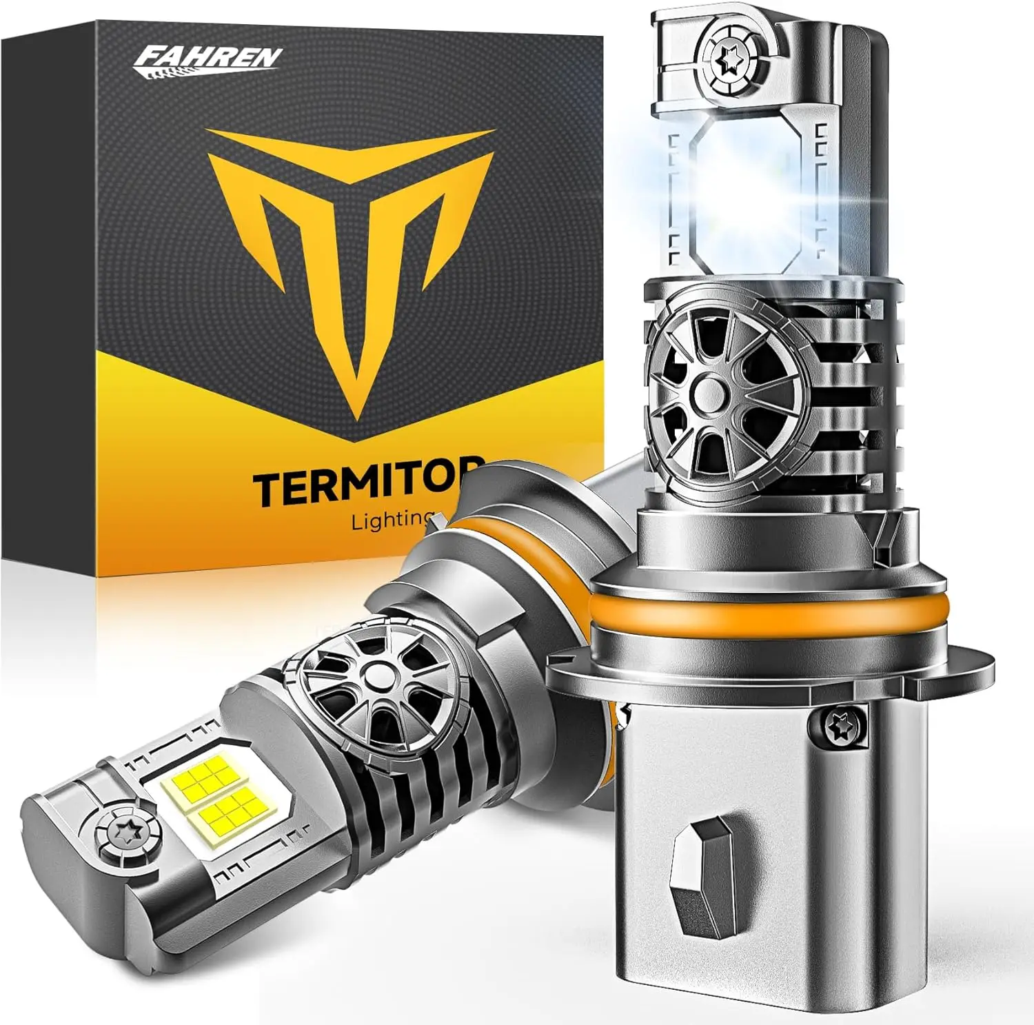 

2 шт. светодиодные лампы CANBUS 9007 HB5 для дальнего/ближнего света, 6500K, 50000 лм, 1000% суперяркие автомобильные фары, срок службы 70000+ часов