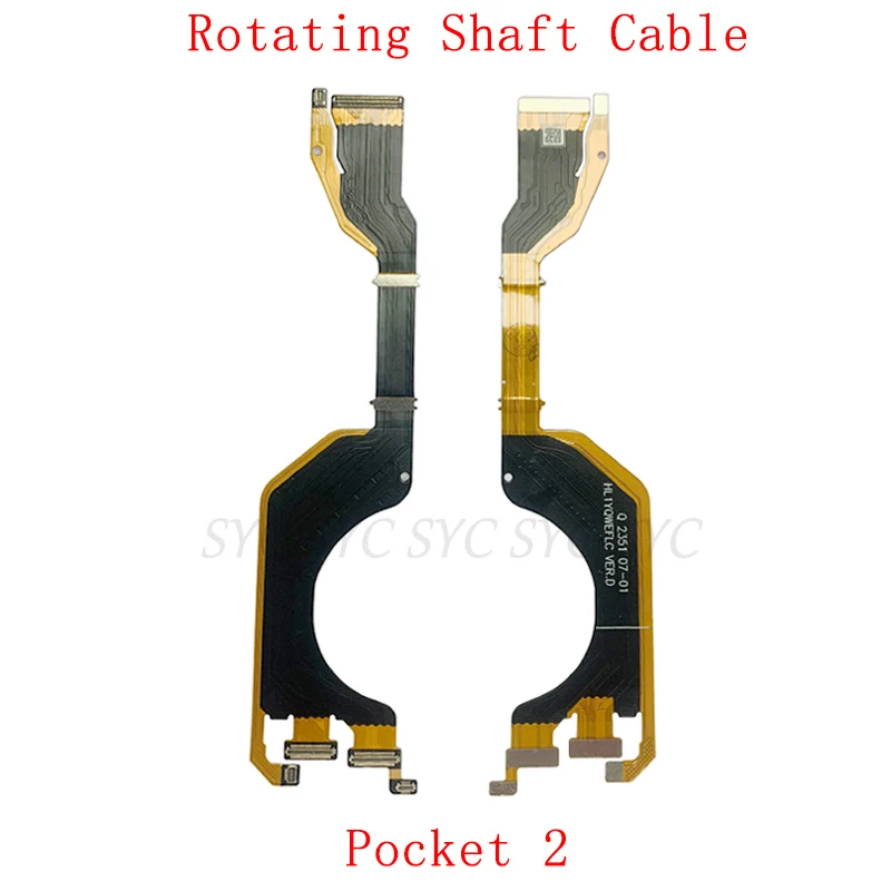

Разъем основной платы, гибкий ЖК-кабель для Huawei Pocket 2, вращающийся вал, запасные части для кабеля