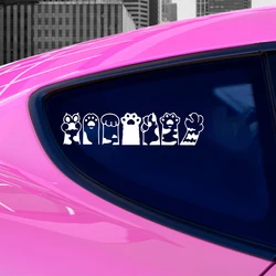 Cute Cat Paws Group Stickers Car Vinyl Decals Windows Bumper Fender Decor Accessories Self-adhesive Labels