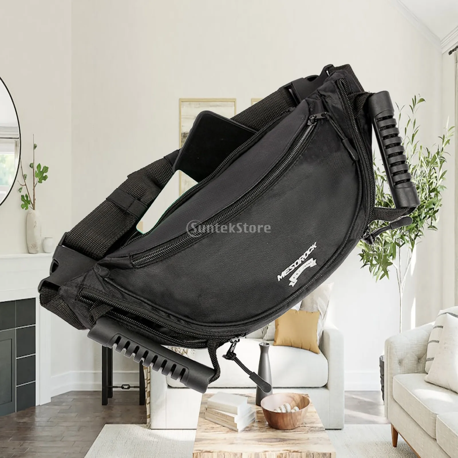 Rear Seat Safety Belt Bag Motorcycle Safety Supplies Adjustable Waist Harness Breathable Mesh for Secure Passenger