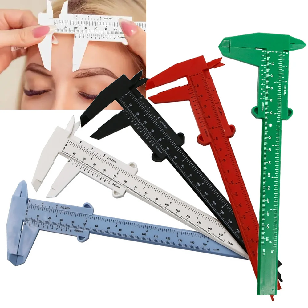 

1Pcs 150MM Plastic Eyebrow Ruler Measuring Caliper Lip Brow Pachymeter Microblading Ruler Portable Permanent Makeup Tattoo Tools