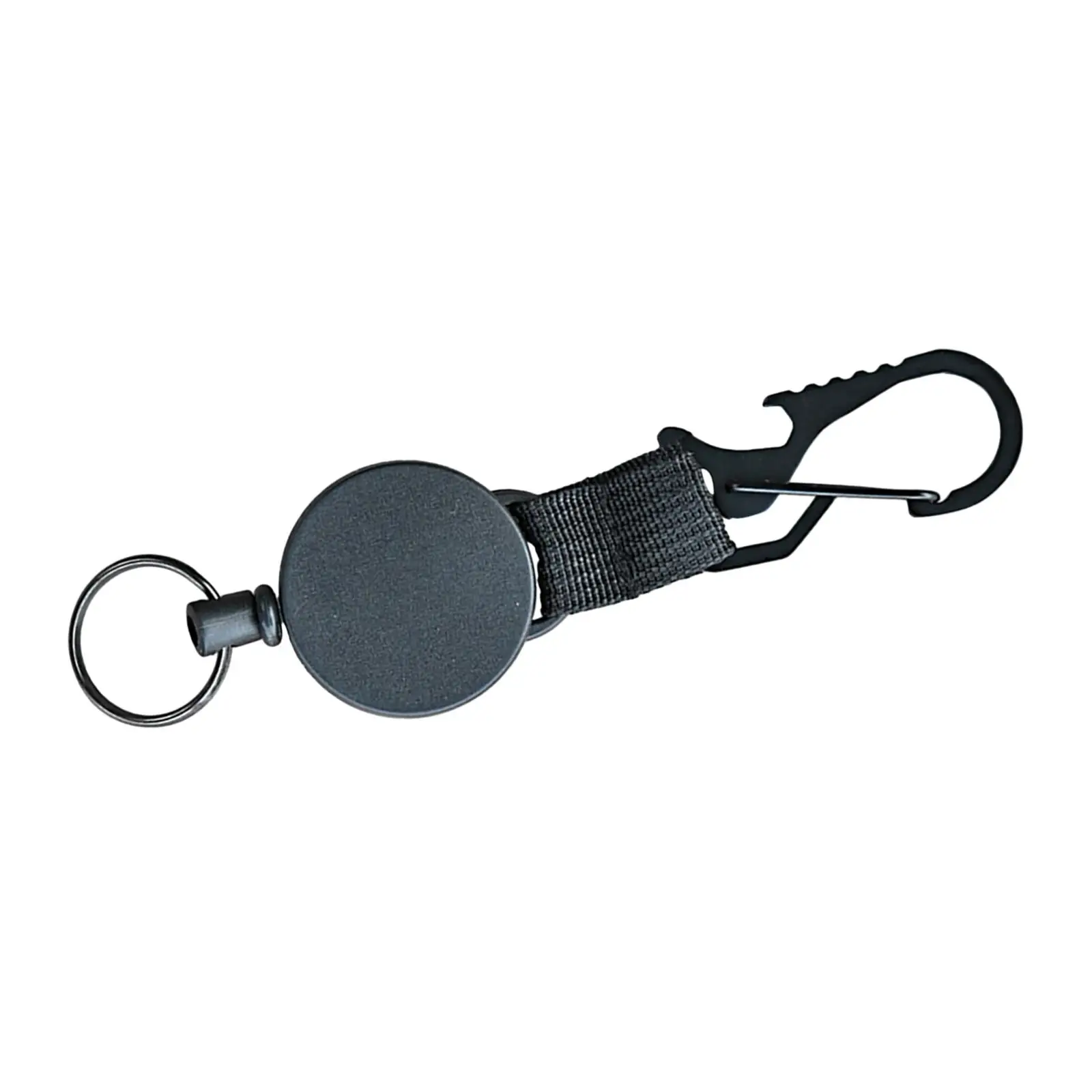 Retractable Keychain Carabiner And Key Reel with 23.62'' Steel Retractable Cord