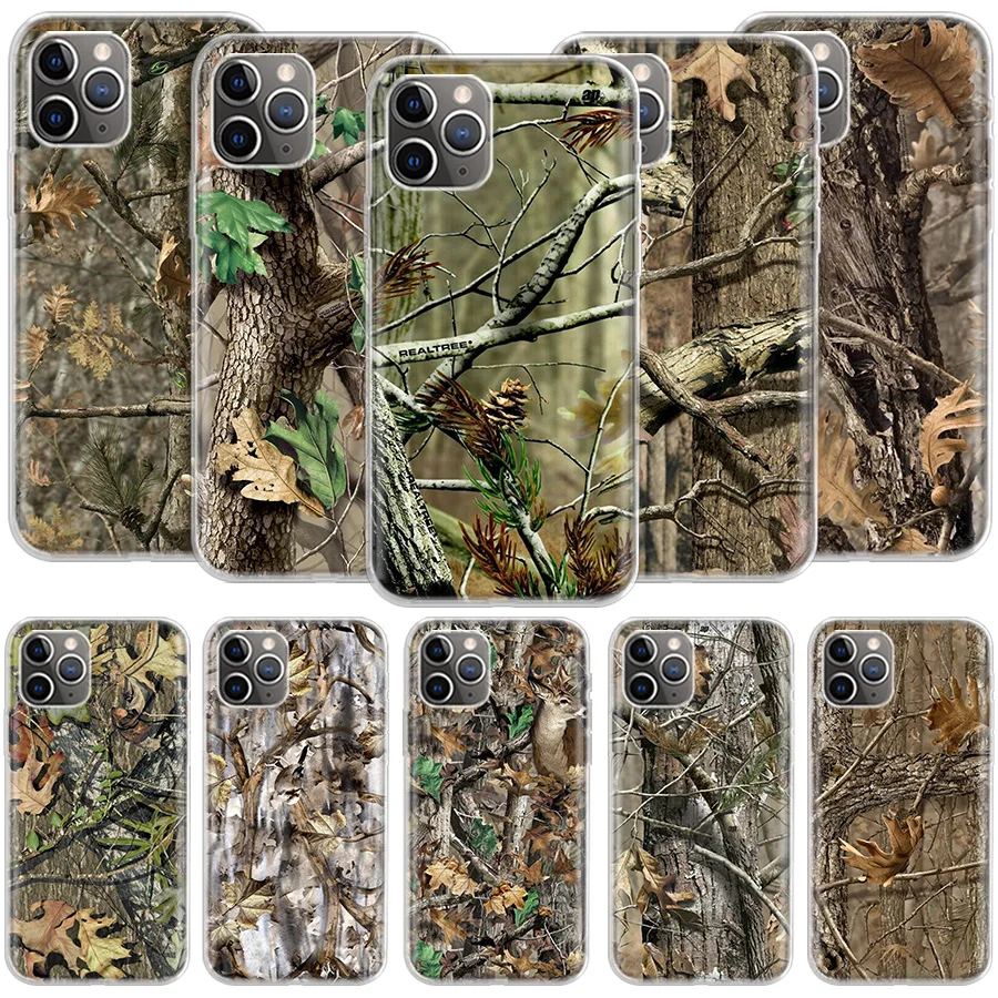 Realtree Real Tree Camo Phone For Apple Iphone 14 12 13 15 Pro Max Mini 11 16 Plus X XS XR Case SE 2020 Shell Cover Clear TPU P