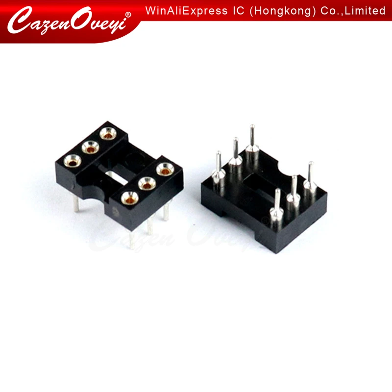 10PCS Round Hole IC socket Connector DIP 6 8 14 16 18 20 24 28 32 40 pin Sockets DIP6 DIP8 DIP14 DIP16 DIP18 DIP20 DIP28 DIP40