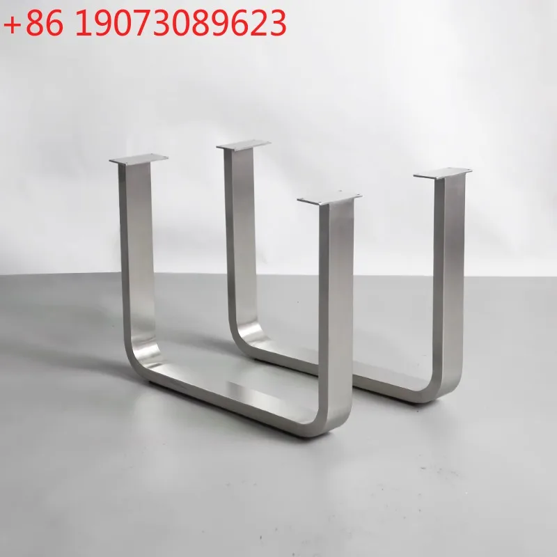 

Stainless Steel Coffee Table Legs U-shaped Table Legs Marble Solid