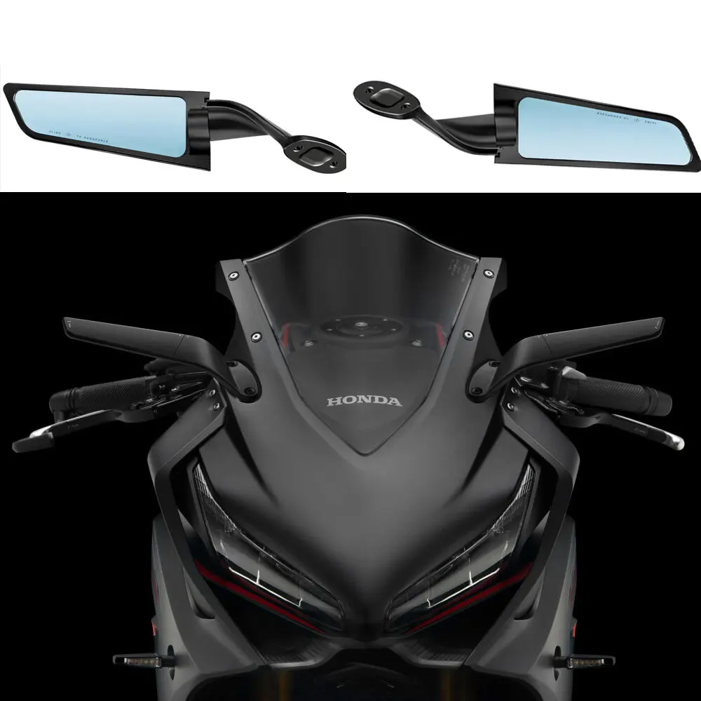 

For Honda CBR650R CBR 650 R CBR650F 2024 2025 Motorcycle CNC Aluminum Rear View Mirrors Blue Anti-glare Mirror