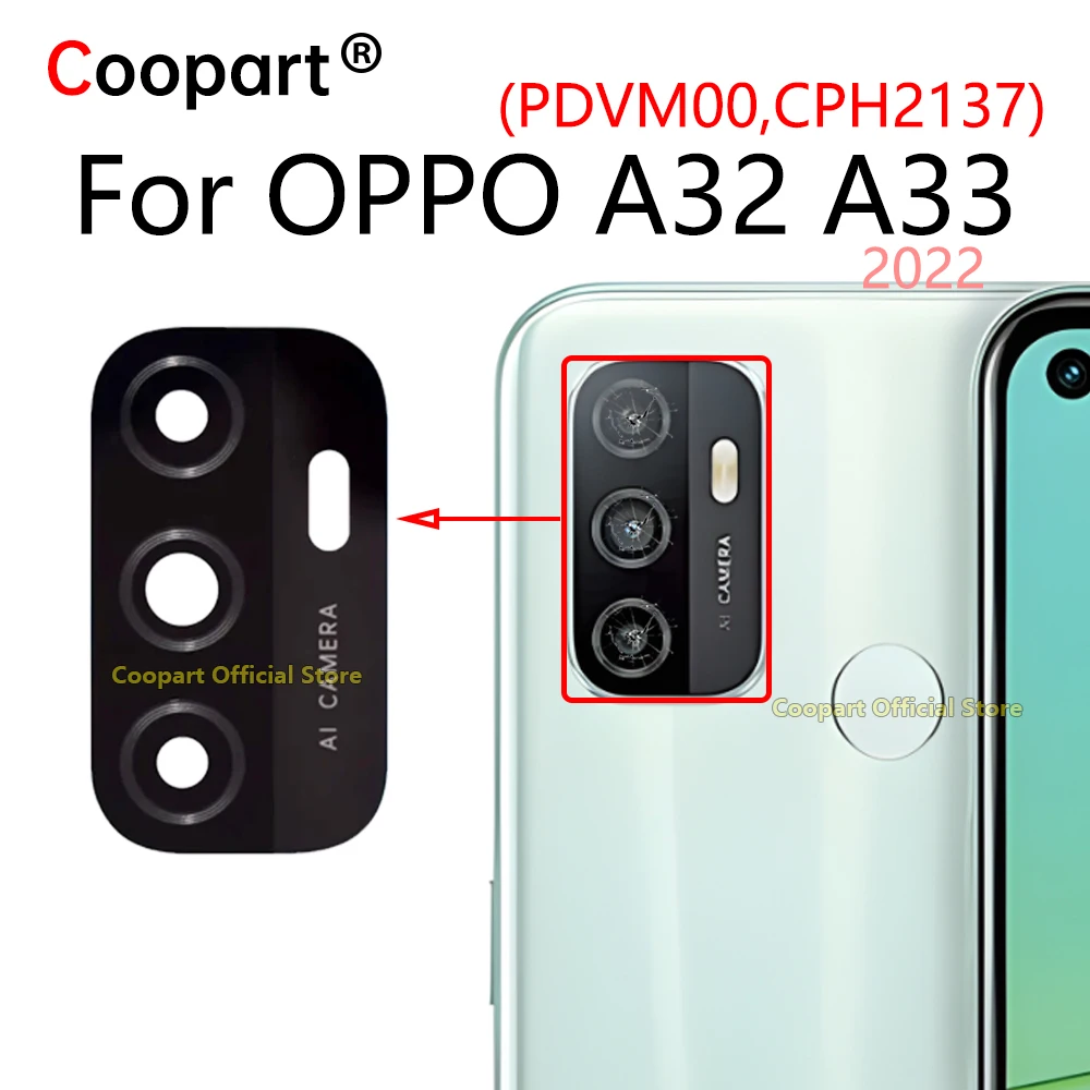 

Стеклянный объектив задней камеры для OPPO A32 A33 2020, замена с клейкой наклейкой