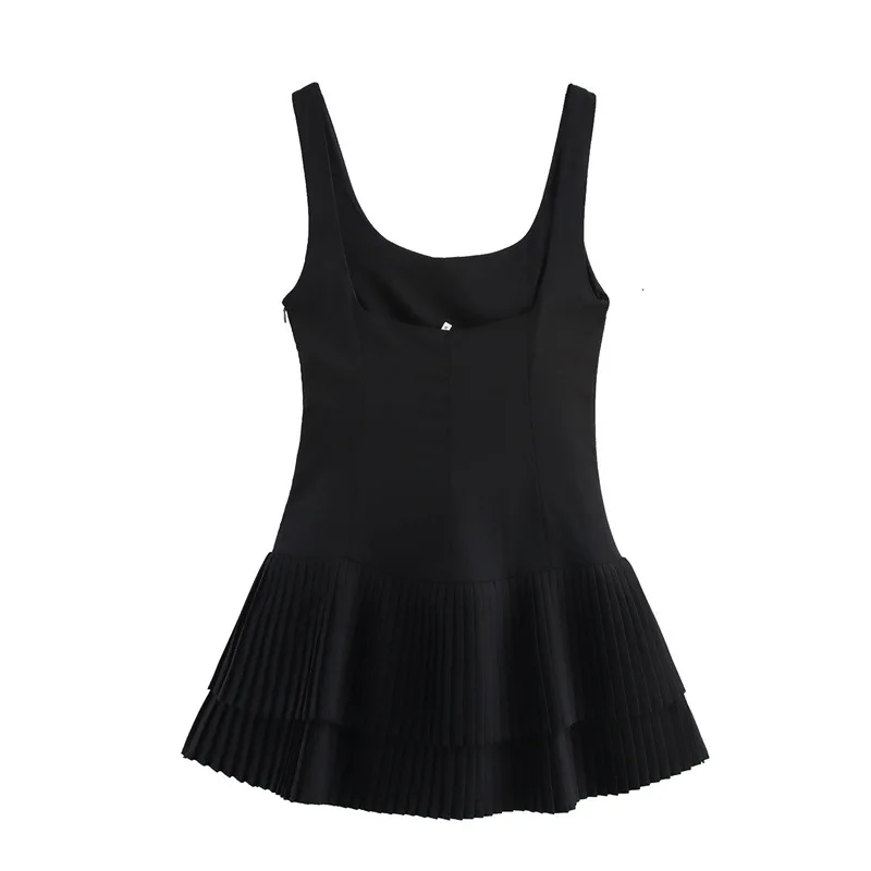 Ropa femenina vestido de mujer 2026 Primavera y novedad de verano vestido mono plisado ancho sin mangas a la moda para mujer Mini vestidos