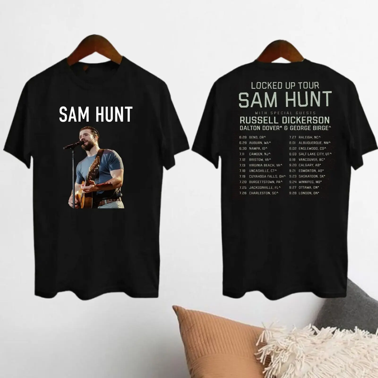 Graphic Sam Hunt 2024 Tour T-Shirt  Locked Up Tour 2024 Shirt  Sam Hunt Fan Gift