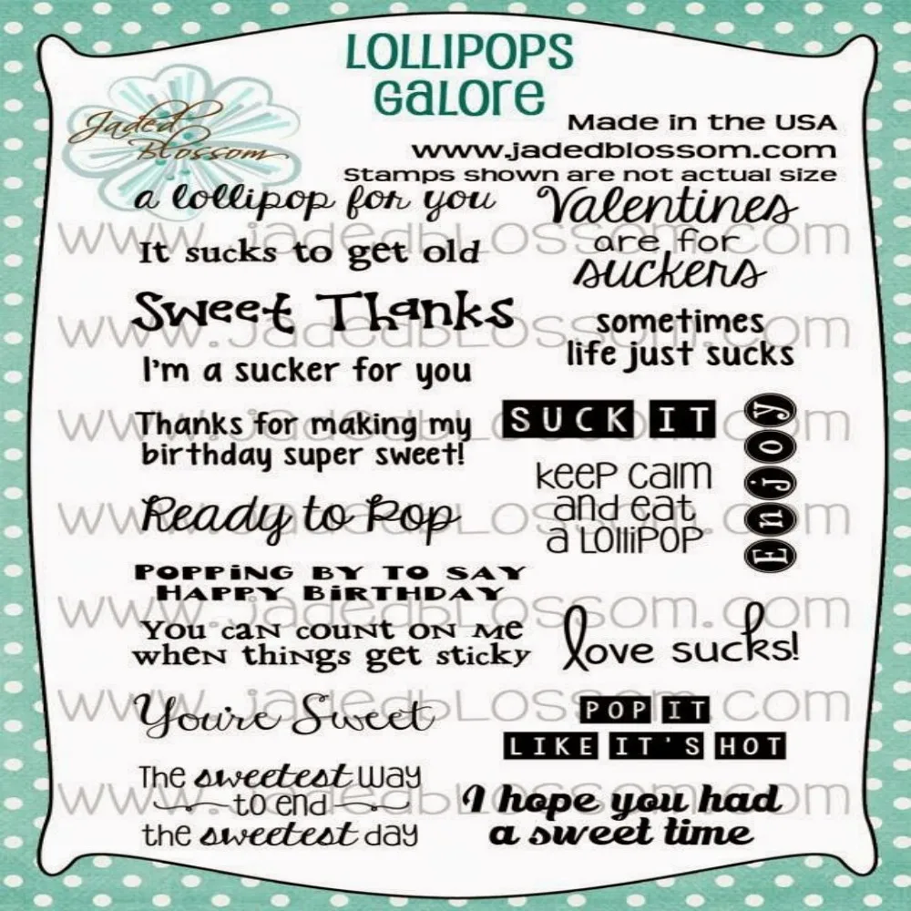 Valentine's Day Lollipops Galore Clear Stamps Metal Cutting Dies DIY Scrapbook Handcraft Card Craft Template Supplies Decoration