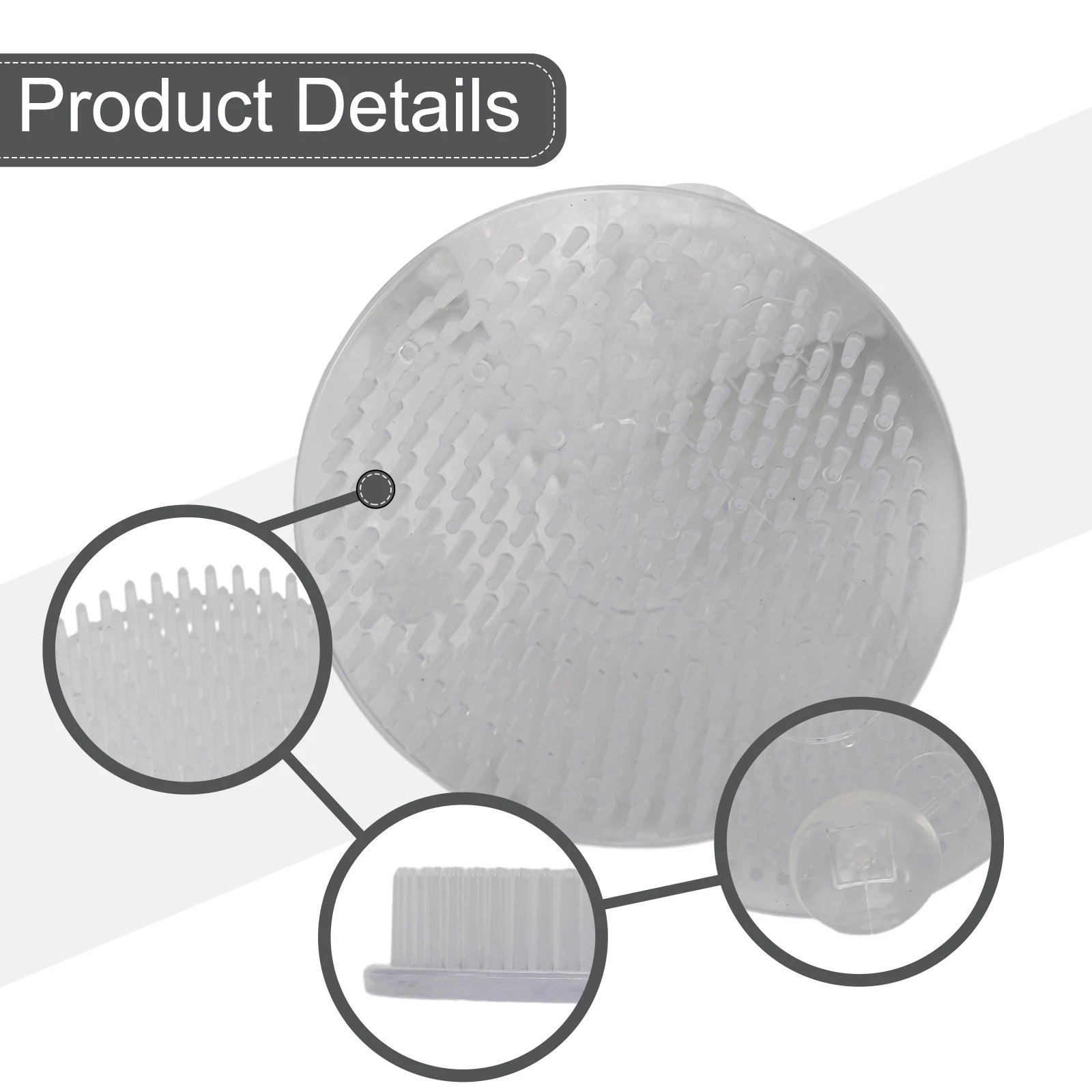 High Quality Practical Flower Arrangers Ikebana Holder Inconspicuous Transparent /black With Three Suction Cups
