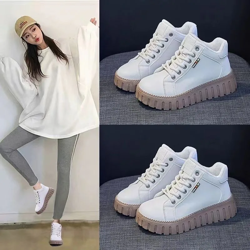 2026 Winter New Arrival Fashion Women's Boots Thickened Warm Cotton ShoesThick Soled Non-slip Woman Sneakers Mid-Calf Snow Boots