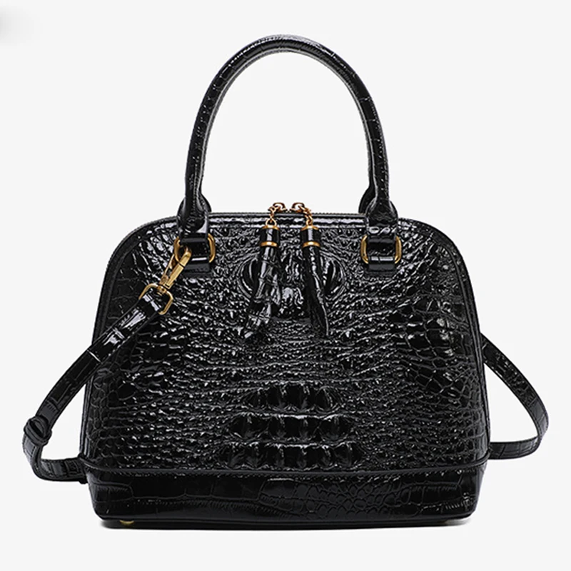 

Роскошная женская сумка с узором под кожу крокодила, женская сумка из натуральной кожи, сумка на плечо, дизайнерская женская сумка, модная женская сумочка