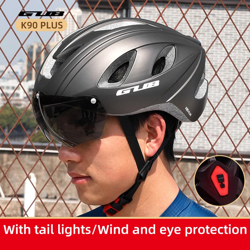 

GUB K90 Plus Men Women Cycling Helmet With Taillight & Magnetic Goggles MTB Road Bike Bicycle Motorcycle Riding Safety Cap Hat