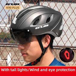 GUB K90 Plus Men Women Cycling Helmet With Taillight & Magnetic Goggles MTB Road Bike Bicycle Motorcycle Riding Safety Cap Hat