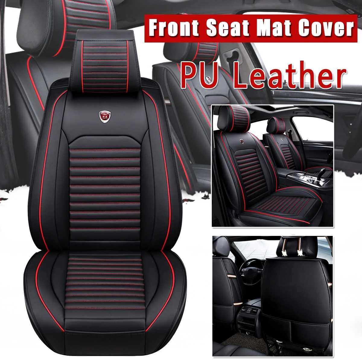 1PC Universal Car Seat Cover Automobiles Seat Covers Cushion Protector Seat Car Cover Chair Cushion PU Leather Mat Pad