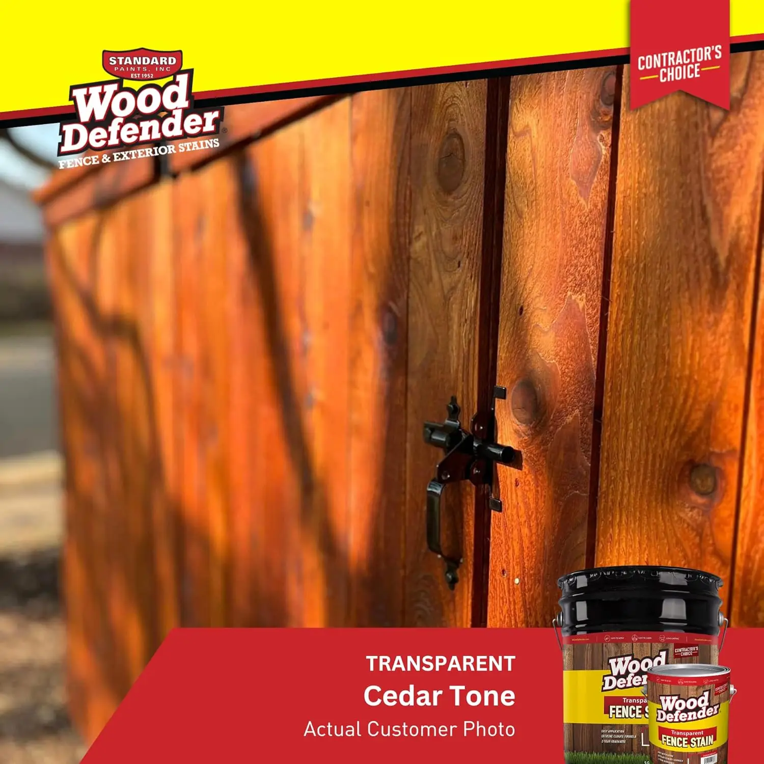 Nsparent pagar noda Cedar Tone 5-galon