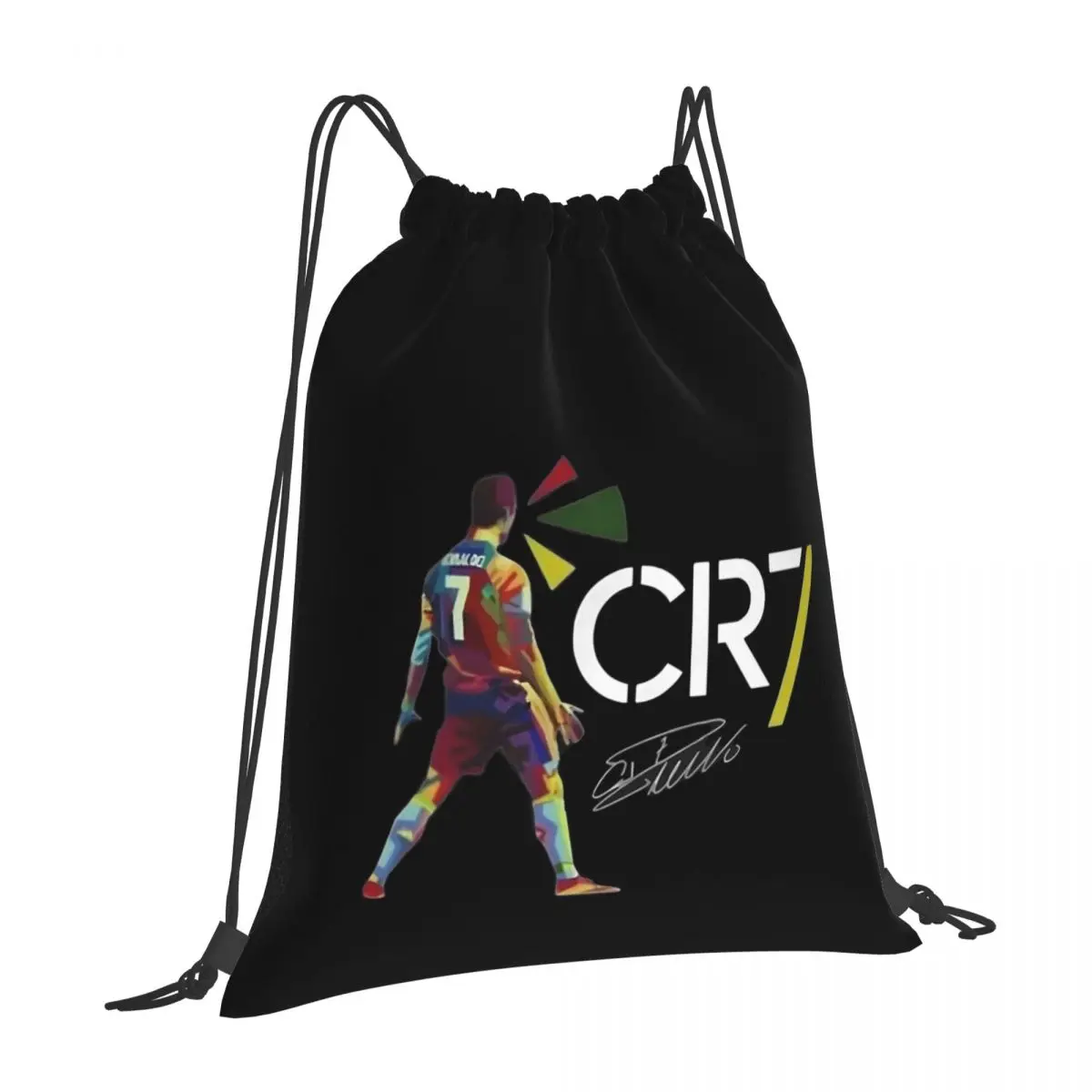 Custom Name Waterproof Outdoor Beach Swimming Sports Drawstring Backpack CR7 Cristiano Ronaldo Organizer Gym Storage Bag