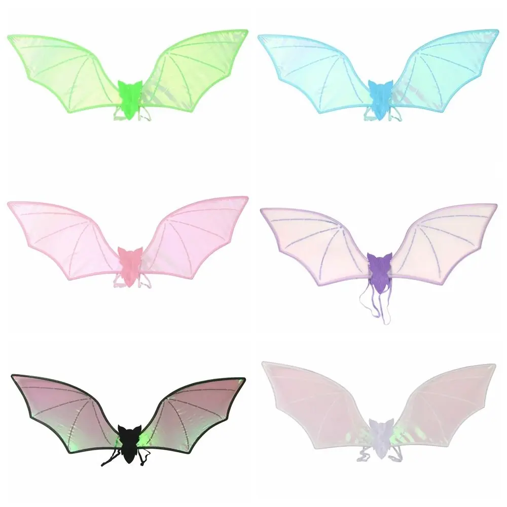 Temperamento grande asa de morcego cosplay adereços organza cosplay asa brilho dança mostrar trajes cosplay crianças