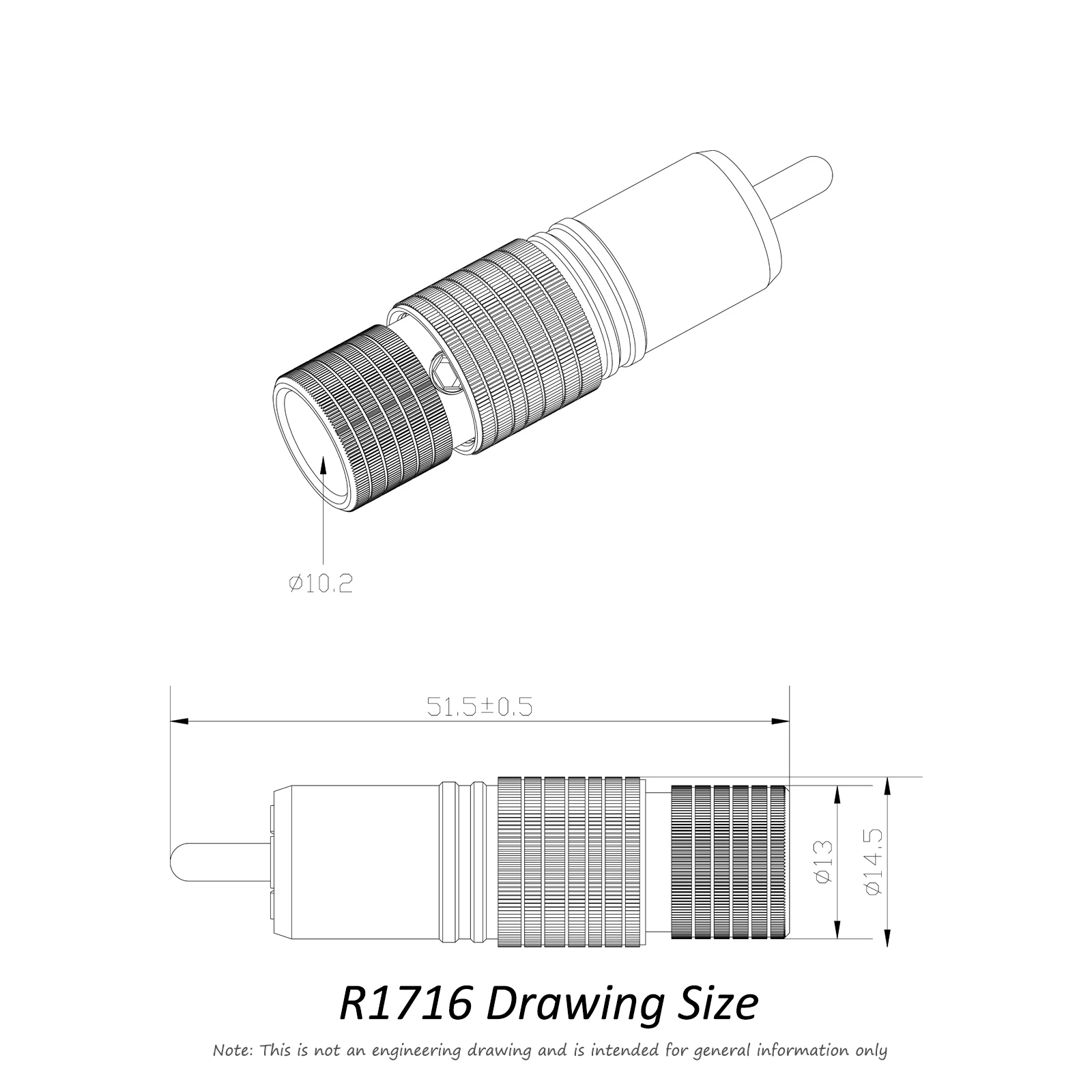 Preffair-Connecteur de Câble Audio R1716, Plaqué Or, avec Vis Fixe, 24K